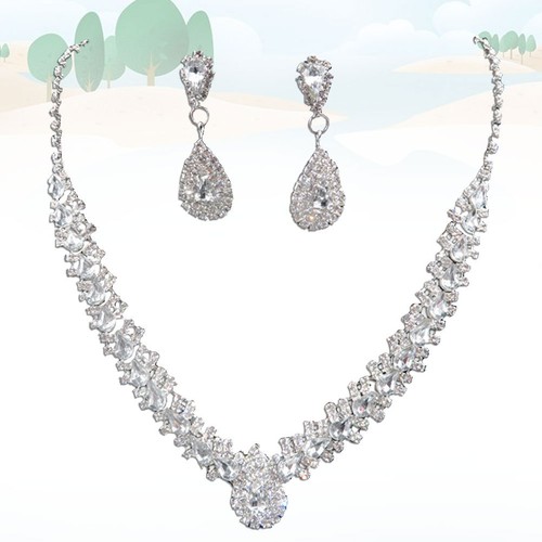 Bridal necklace crystal - bridal,
