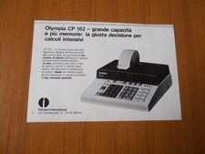 1976 CALCOLATORE OLYMPIA CP 162 PUBBLICITA VINTAGE ANNI 70 CALCOLATRICE