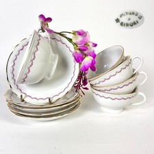 Servizio da tè per the antico in porcellana Richard Ginori bianca tazze e rose