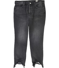 Free People Jeans Dritti Strappati Da Donna, Neri, 26