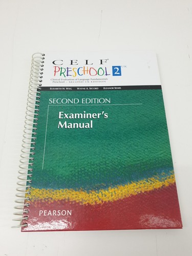 Celf preschool second - celf,