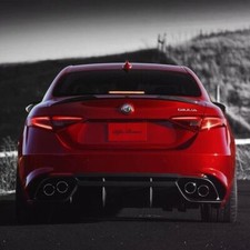 SPOILER Posteriore per ALFA ROMEO GIULIA Upgrade Quadrifoglio NERO LUCIDO