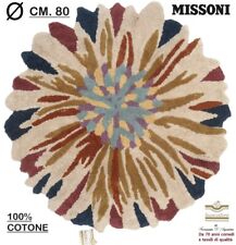 TAPPETO ROTONDO MISSONI 100% COTONE DIAMETRO CM. 80 SPESSO CM. 2 TUFTATO A MANO