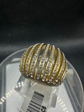 Anello cupola oro zirconi