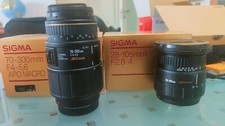 zoom SIGMA AF 70-300 f/4-5.6 apo macro + 28-105 f/2.8-4 asferico perfetti