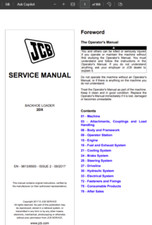 JCB 2DX Retroescavatore WorkShop Manuale di servizio riparazione 9813/8500 PDF USB
