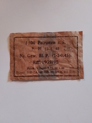 Etichetta cassa patronenkasten - cassa,
