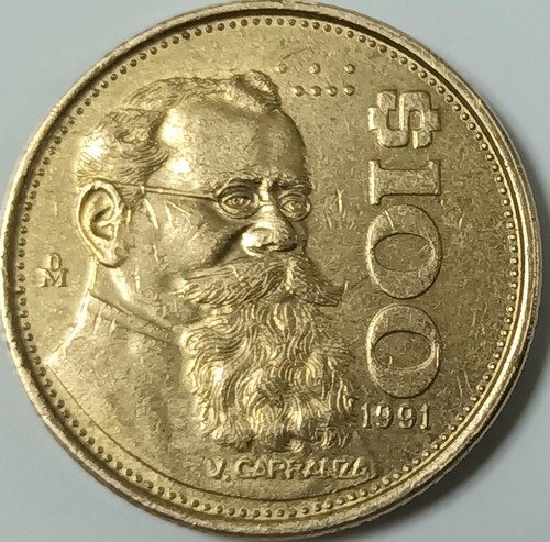 Messico moneta 100 pesos 1991 - 100,