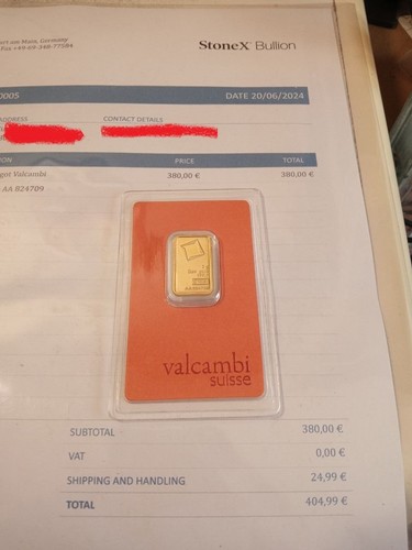 Lingotto oro valcambi - oro,
