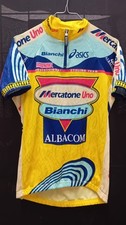 Asics Mercatone Uno Bianchi Maglia Da Ciclista Bici Ciclyng Shirts Size M
