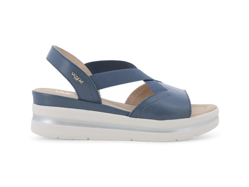 Melluso sandalo pelle blu - in,