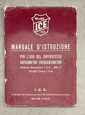 ICE libretto 8,5x11,8 36 pag. Manuale istruzioni x uso del supertester - Vintage