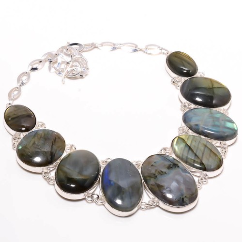 Collana argento labradorite - in,