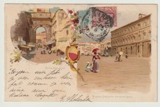 ITALIA - cartolina NAPOLI - 2 vedutine - A. PROSDOCIMI - rnd - vg 1905 - fp