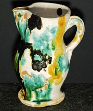 Caraffa in ceramica pugliese - Brocca policroma vintage inizi '900