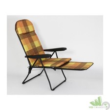 SEDIA SDRAIO IMBOTTITA A CARRELLO 6 POSIZIONI COLORI ASSORTITI CON BRACCIOLO