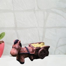 Scultura con statua di carro che tira cavalli per balcone da tavolo per