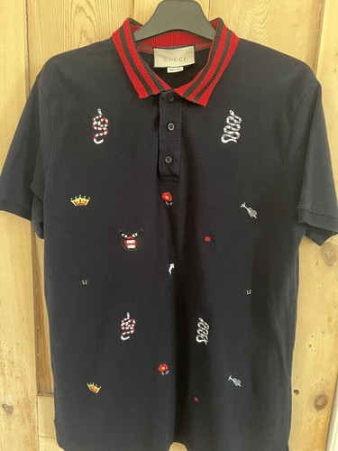 Polo camicia ricamata - camicia, gucci