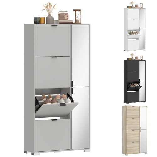 Homcom scarpiera cassetti - homcom, 4
