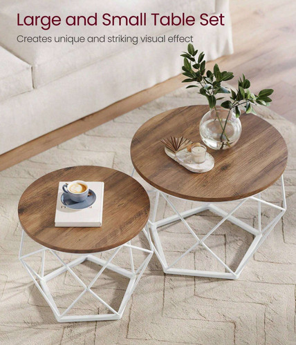 Vasagle round coffee table set - vasagle,