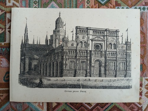 Silografia 1859 certosa di - silografia,