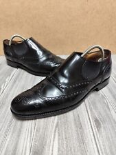 CHURCH'S MOCASSINO SLIP ON BROGUES IN PELLE NERA - NEW - UK 8.5 F 108