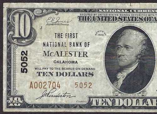 1929 10 type 2 - ok, $10