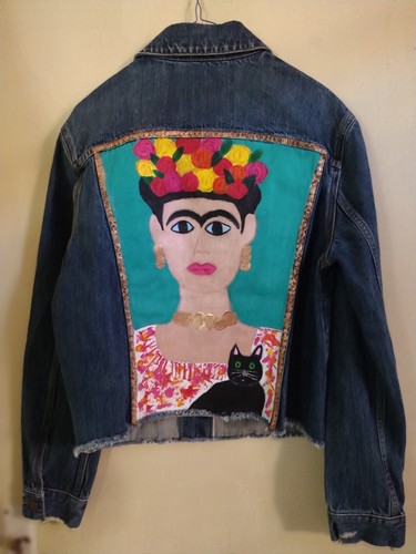 Giacca jeans dipinta a - giacca,
