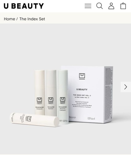 Beauty the index - u, set