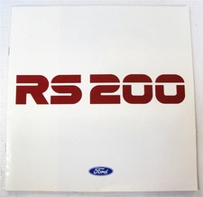 FORD RS 2000 Brochure vendita auto LF Mar 1987 #FOE 07