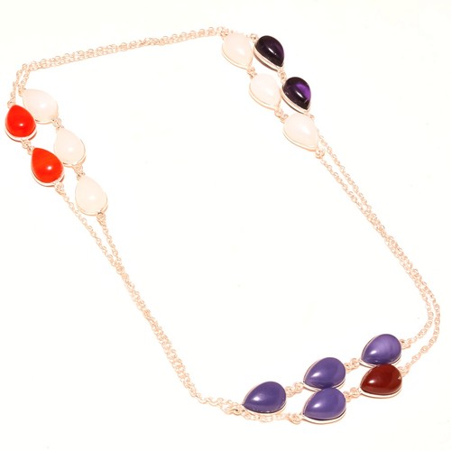 Collana multi pietre preziose