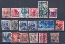 #46  Perfins area italiana 18 valori con varie sigle CI