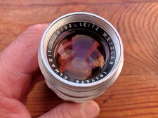 Leitz Leica Elmarit M 90 Mm F.2.8 Con Tappi Frontale Originale