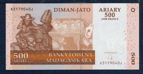 Madagascar 500 franchi - 2.500,