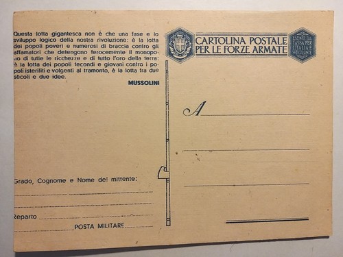 Cartolina postale per forze - cartolina,