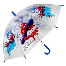Spiderman Ombrello Trasparente POE PVC Bambini Ragazzi Ombrellino Parapioggia
