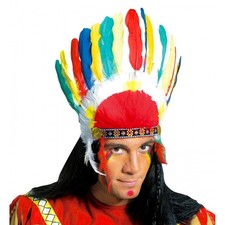 Copricapo con Piume Colorate