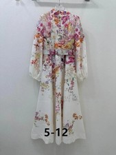 Floral Linen Belted Midi Dress