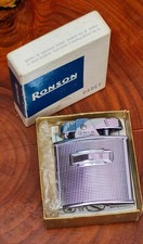 Super Condition RONSON CADET Petrol Lighter Circa 1960. Boxed Inst & Working VGC