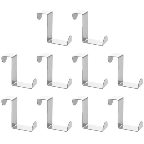 10pz ganci per porta argento - 10pz,