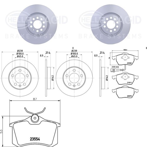 Hella set dischi freno - hella,