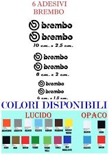 KIT 6 Adesivi LOGO BREMBO pinze freni Tuning auto moto casco sticker decals
