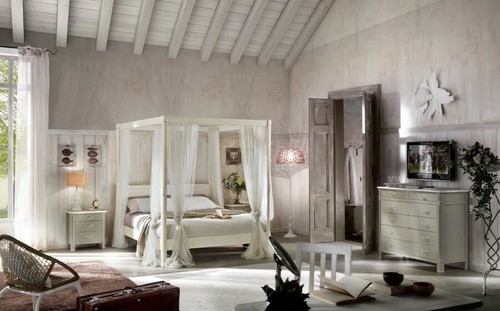 Letto baldacchino legno - a,