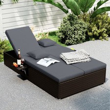 Patio Daybed PE Wicker Double