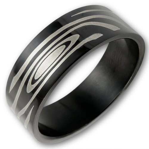 Anello design acciaio - in,