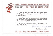 QSL Radio RSA La Voce del