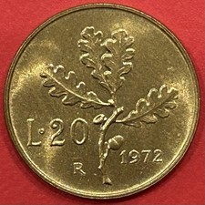 Moneta 20 Lire 1972 Ramo di