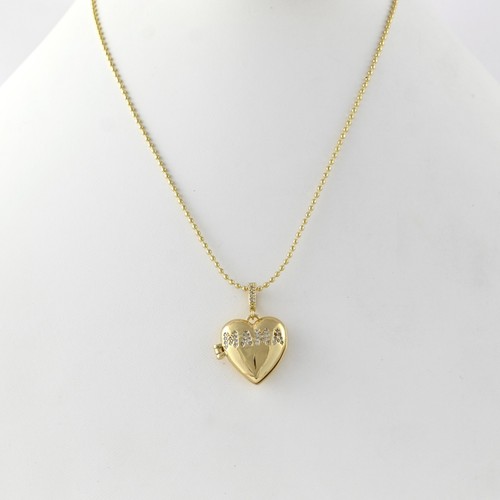 Collana cuore ottone - cuore, in
