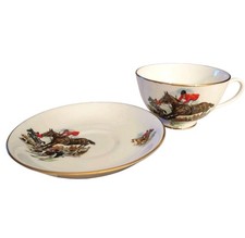 Royal Grafton CACCIA EQUITAZIONE BAFFI tazza da tè piattino osso Cina Inghilterra