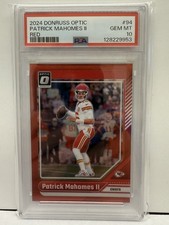 2024 Panini Donruss Optic Patrick Mahomes II Red PSA 10 GEM MINT 39/125 Chiefs
